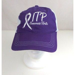 ITP Awareness Month Women's Mesh Back Purple & White Snapback Baseball Cap